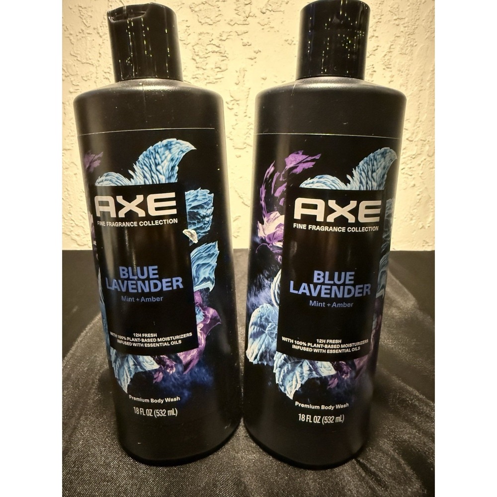Axe Fine Fragrance Collection Men's Liquid Body Wash Blue Lavender, 18 oz-2pack